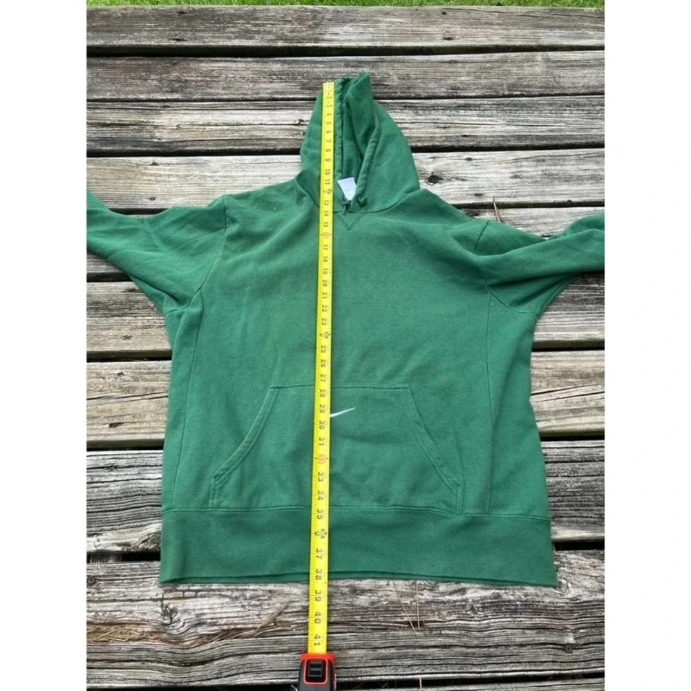 Vintage Y2K Nike Center Swoosh Hoodie Green Pullover Sweatshirt Men Lg 25